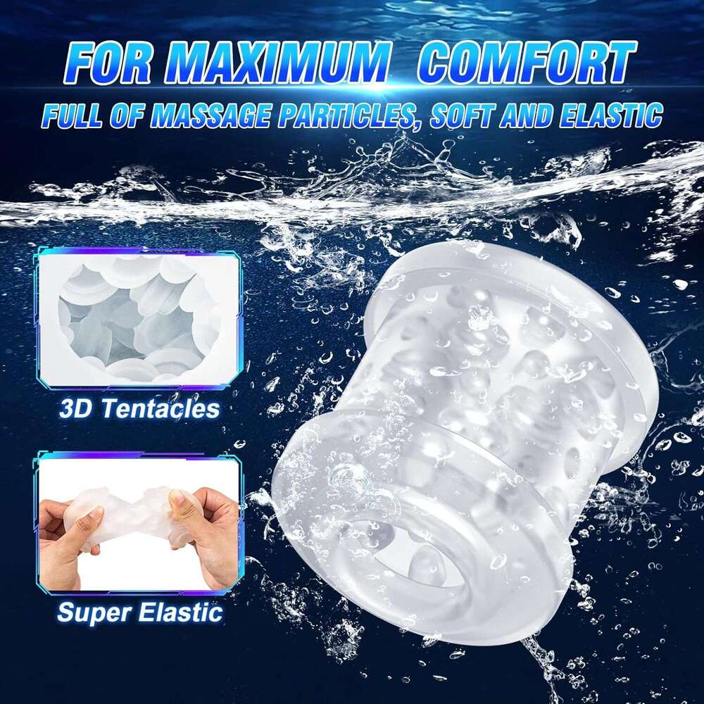 Automatic thrust male device, Pocket Pusscat male device cup with 7 thrust and vibration modes, men's stroke machine, double open end massager se