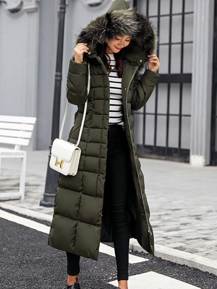 Womens Winter Jacket Long Parkas Winter Wear Korean Fashion Edition Belted Slim Fit Cotton Jacket Padding Warm Windbreak Coat 240813