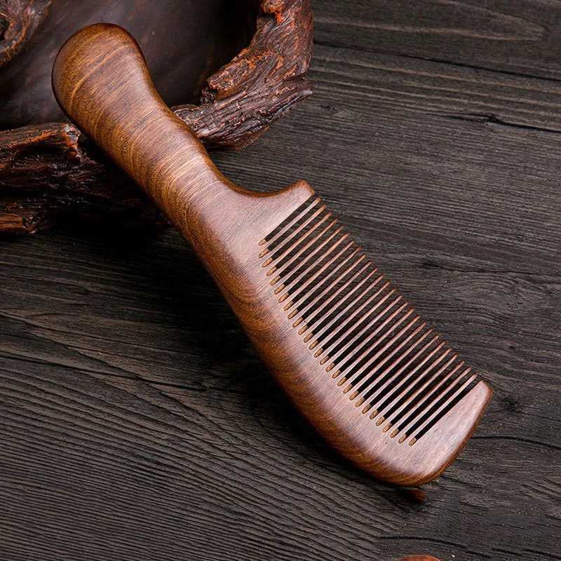 Natural Sandalwood Comb Anti static Wood Comb Massager Long and Wide Teeth Corner Removal Sandalwood Comb Hair Care Home Gifts W240813