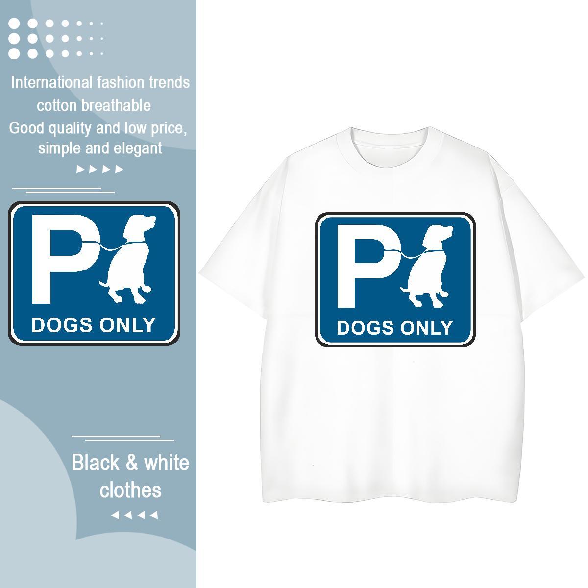 Classic Mens T Shirts dog Breathable Crew Neck Street Casual Skull 100% Cotton 230g Men Clothes T-Shirt DIY Customized Tops