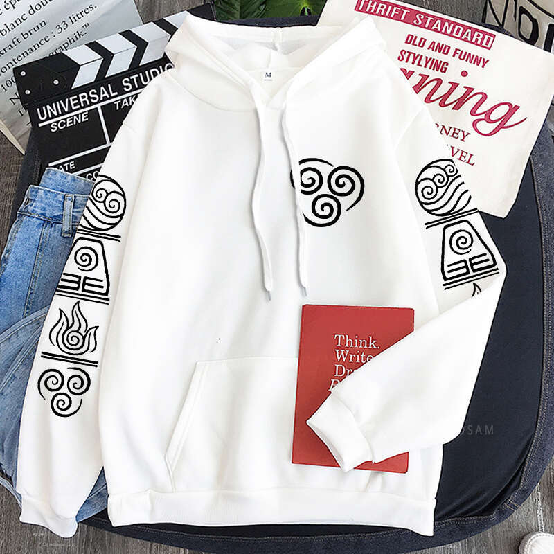 Anime Haruku Avatar The Last Airbender Printed Hoodies Autumn Winter Pullovers Water/Earth/Fire/Air Streets Fashion Sweatshirt