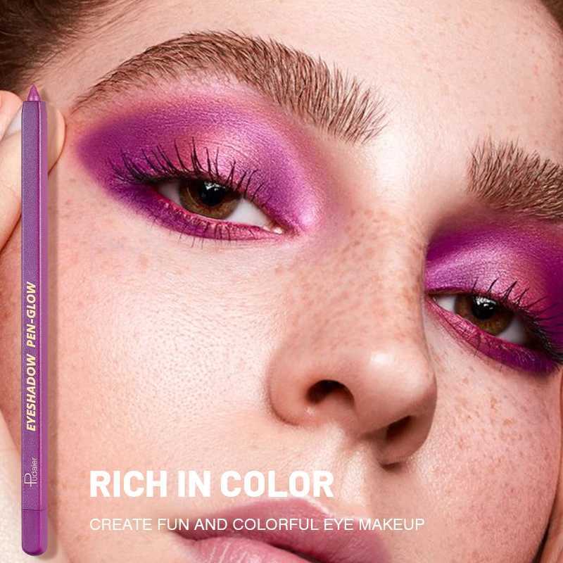 24 Colors Eye Shadow Pencil Glitter Matte Nude Pink Purple Eyeshadow Eyeliner Gel Pen Shimmer Highlighter Makeup with Sharpener Y240813