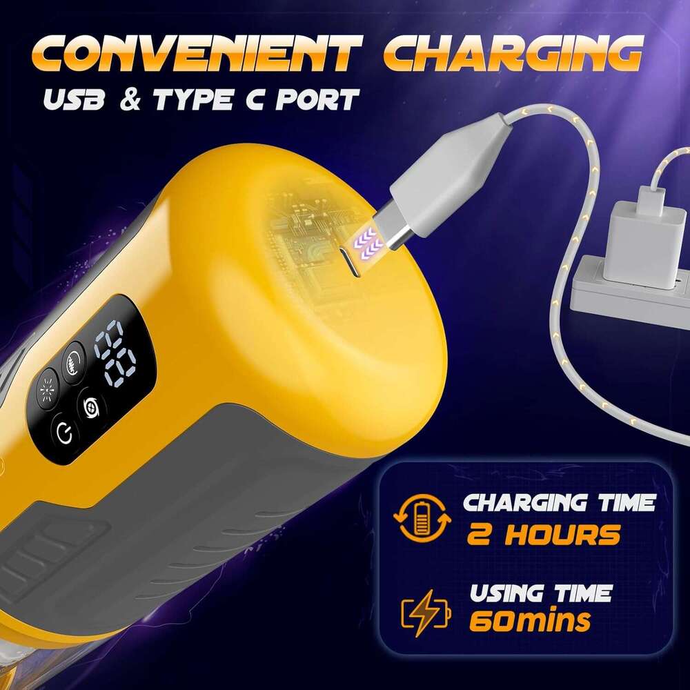 Male sex to - Sobtik upgraded male massager with 7 rotations, thrusts, vibrations, and licks, anti slip adult to with LCD displa, one click burst pump