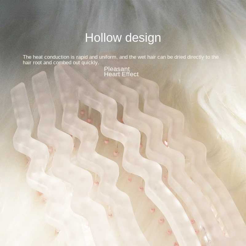 Hair scalp massage comb six claw hollow hair brush anti-static wet curling hair remover nylon salon hair styling tool W240813