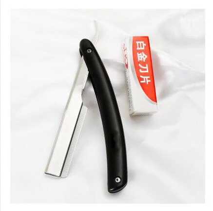 Manual Man Hair Remover Shaver Vintage Bear Face Shaving Knife Straight Razors Safety Eyebrow Shaver Barber Hair Tool SaleM240814