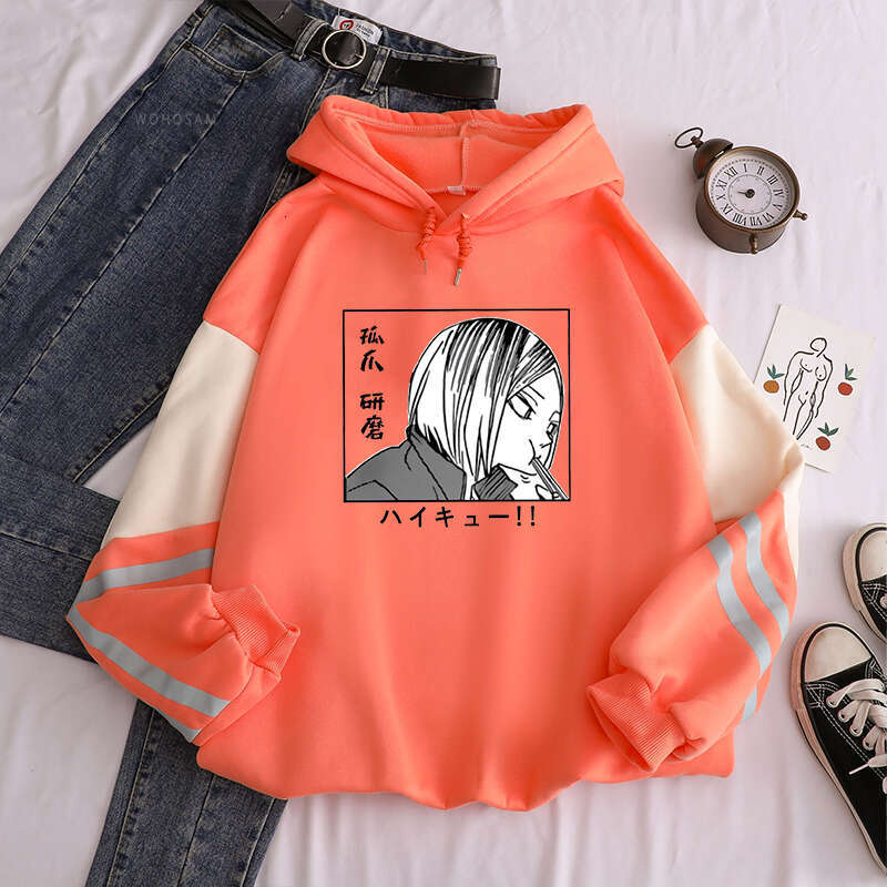 Haikyuu Anime Haruku Nekoma Kenma Kozume Manga Sweatshirt Long Sleeve Men Streetwear Volleyball Junior Winter Hoodies
