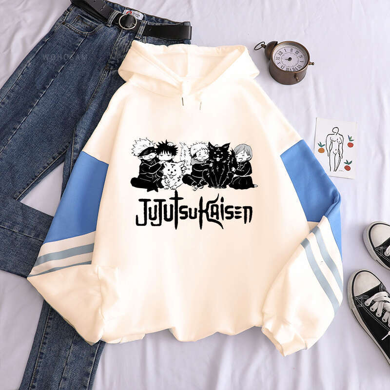 Jujutsu Anime Kaisen Kawaii Gojo Satoru Graphic Hoodie Autumn Winter Plus Size Hoodies 2023 Hot Manga Print Sweatshirts s