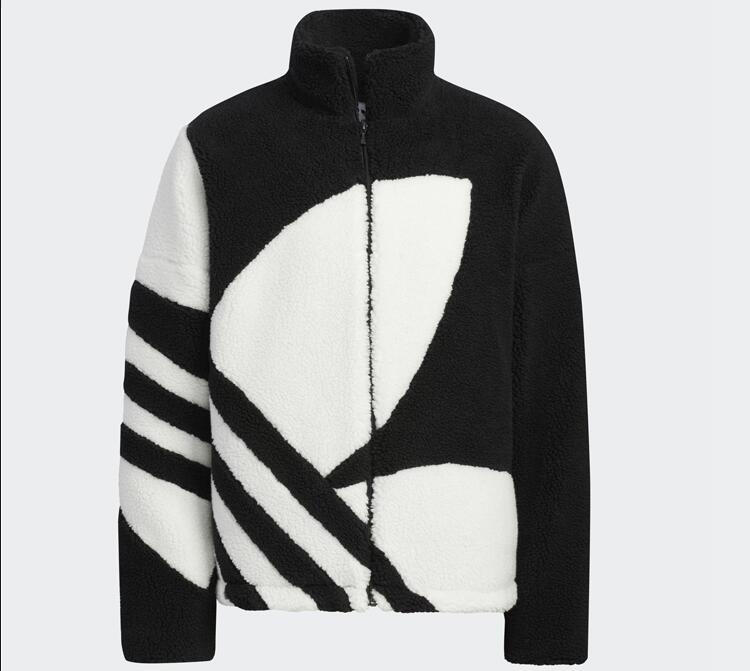 Men's and Women's Lamb Fleece Stand Collar Big Logo Warm Jacket 2024 New Female Sports Casual Windproof Jacket Outerwear HR34870115