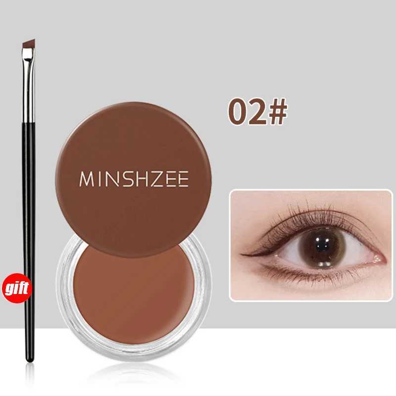 Black Brown Eyeliner Cream Waterproof Beauty Cosmetics Long Lasting Eyeliner Gel Eyeshadow Makeup Tools with Brush Set Eye Liner Y240813