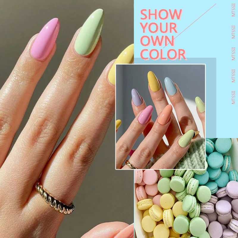 Mtssii 6ml Macaron Candy Gel Nail Polish Colors Spring Summer Pink Purple Semi Permanent Nail Art Gel Varnish For ManicureM240814