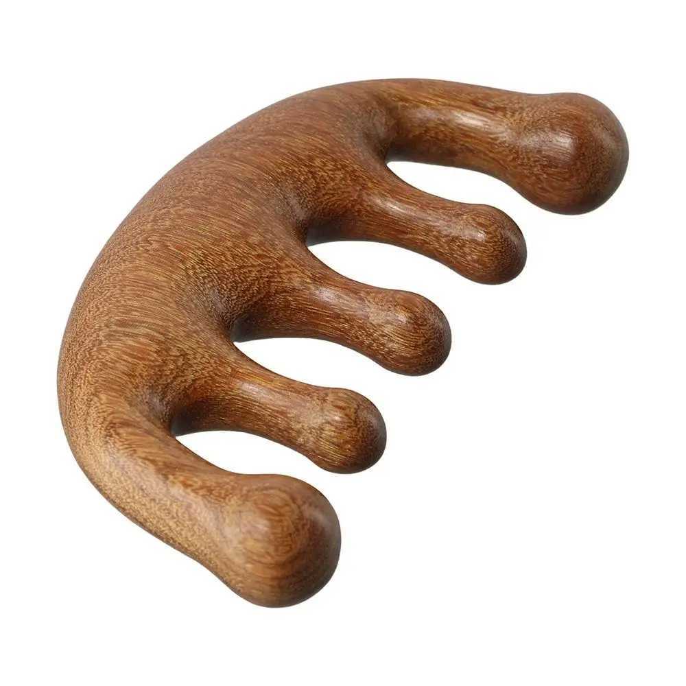Gift Stimulus Reflexology Meridian Shaving Care Tools Wooden Massage Comb Wide Teeth Hair Comb Wooden Comb Scalp Massage W240813
