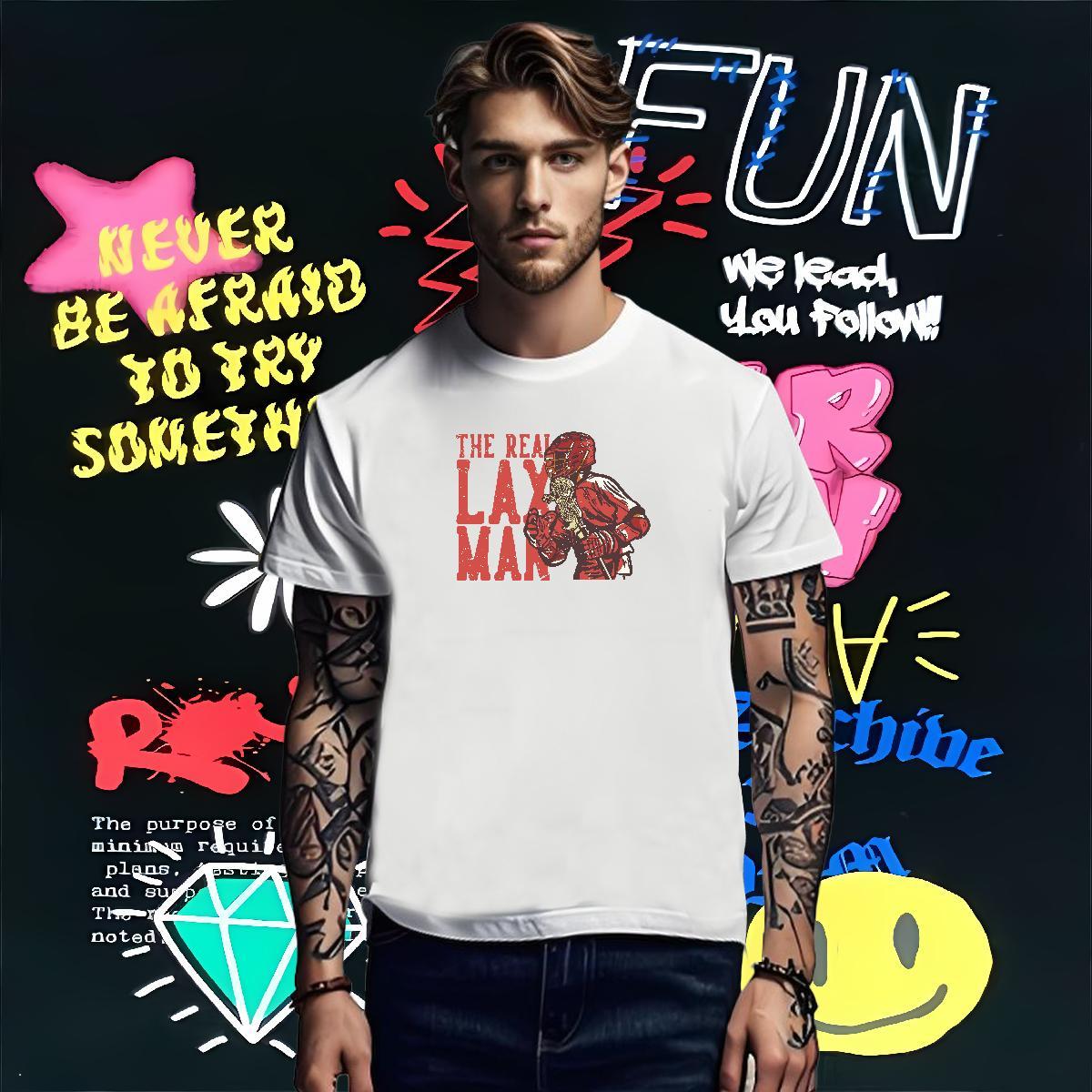 T Shirts Men 100% Cotton 230g portrait Casual Beach Breathable Soft DIY Printed Tshirts Custom Loose Clothes
