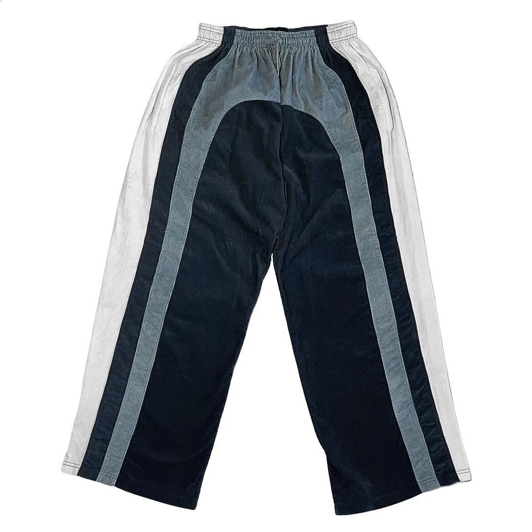 Women Spring Retro Solid Loose Drawstring Trousers Casual Joggers Baggy Wide Leg Sweatpants Mid Waist Sporty Y2k Female Clothes 240819