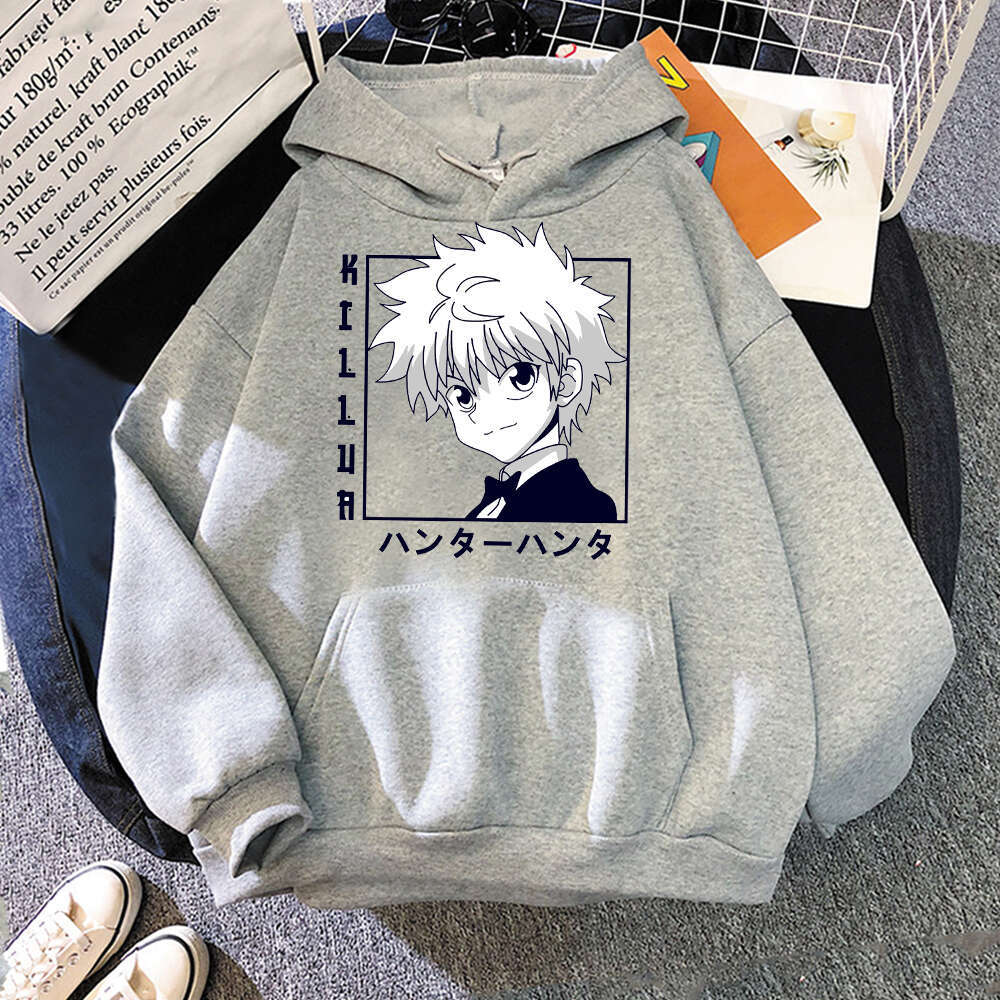 X Killua Hunter Hot Anime Plus Size Hoodie Men Women Sweatshirts Ulzzang Haruku Unisex Long Sleeve Casual Streetwear