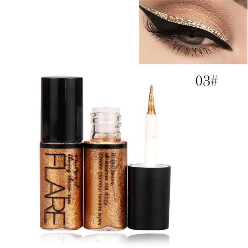 Professional New Shiny Eye Liners Cosmetics for Women Pigment Silver Rose Gold Color Liquid Glitter Eyeliner Cheap Makeup Beauty Y240813