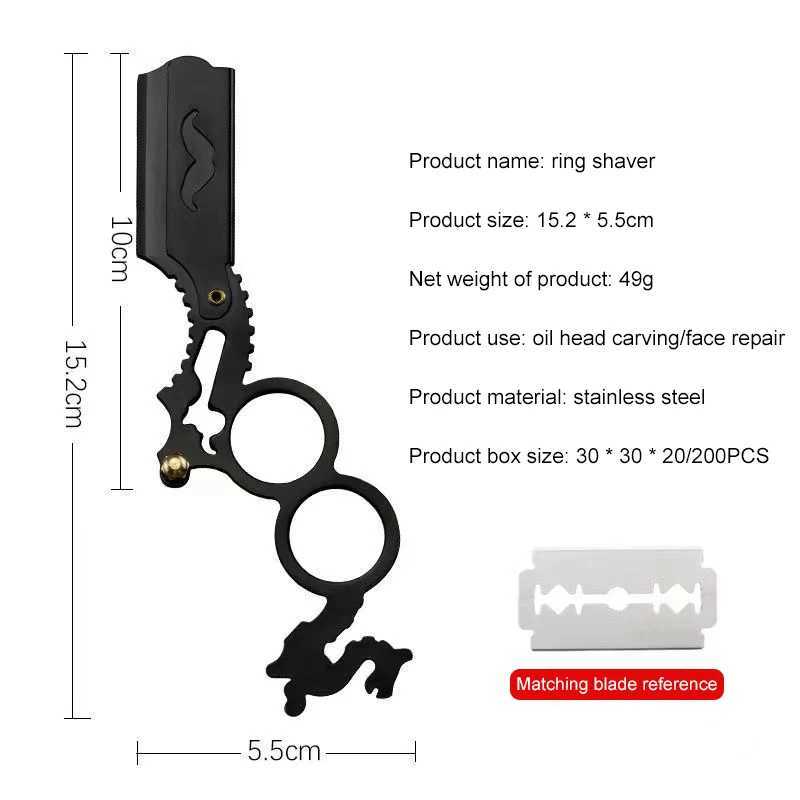 NEW Barber Razor Haircut Beard Eyebrow Shaving Tool Manual Depilation Razors Hairdresser Trimming Blades Straight EdgeM240814