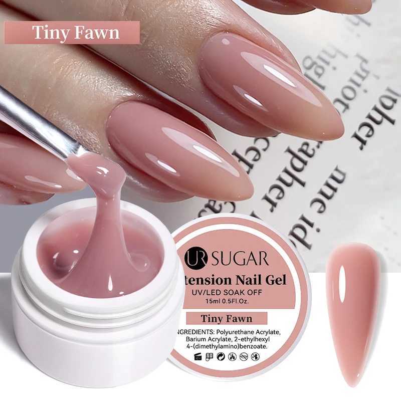 UR SUGAR 15ml Extension Gel White Nude Brown Natural Color Hard Gel Nail Polish Semi Permanent Soak Off UV Construction GelM240814
