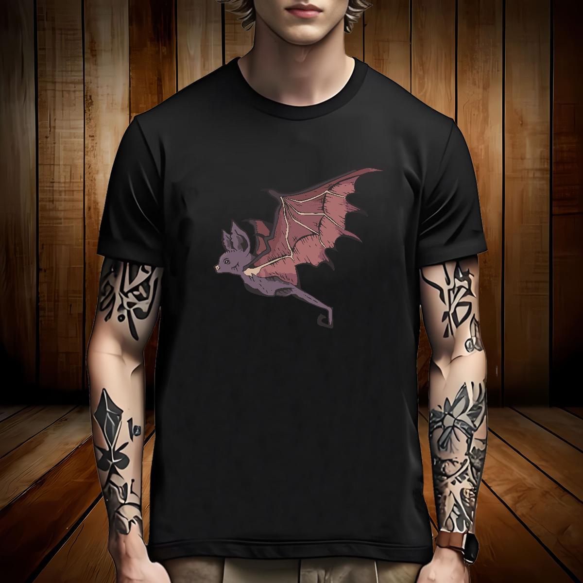 TOP Quality Man T Shirts bat Short Sleeve O-Neck Sports Casual DIY Logo Oversized 230g Pure Cotton Men Tees New Tee Shirt