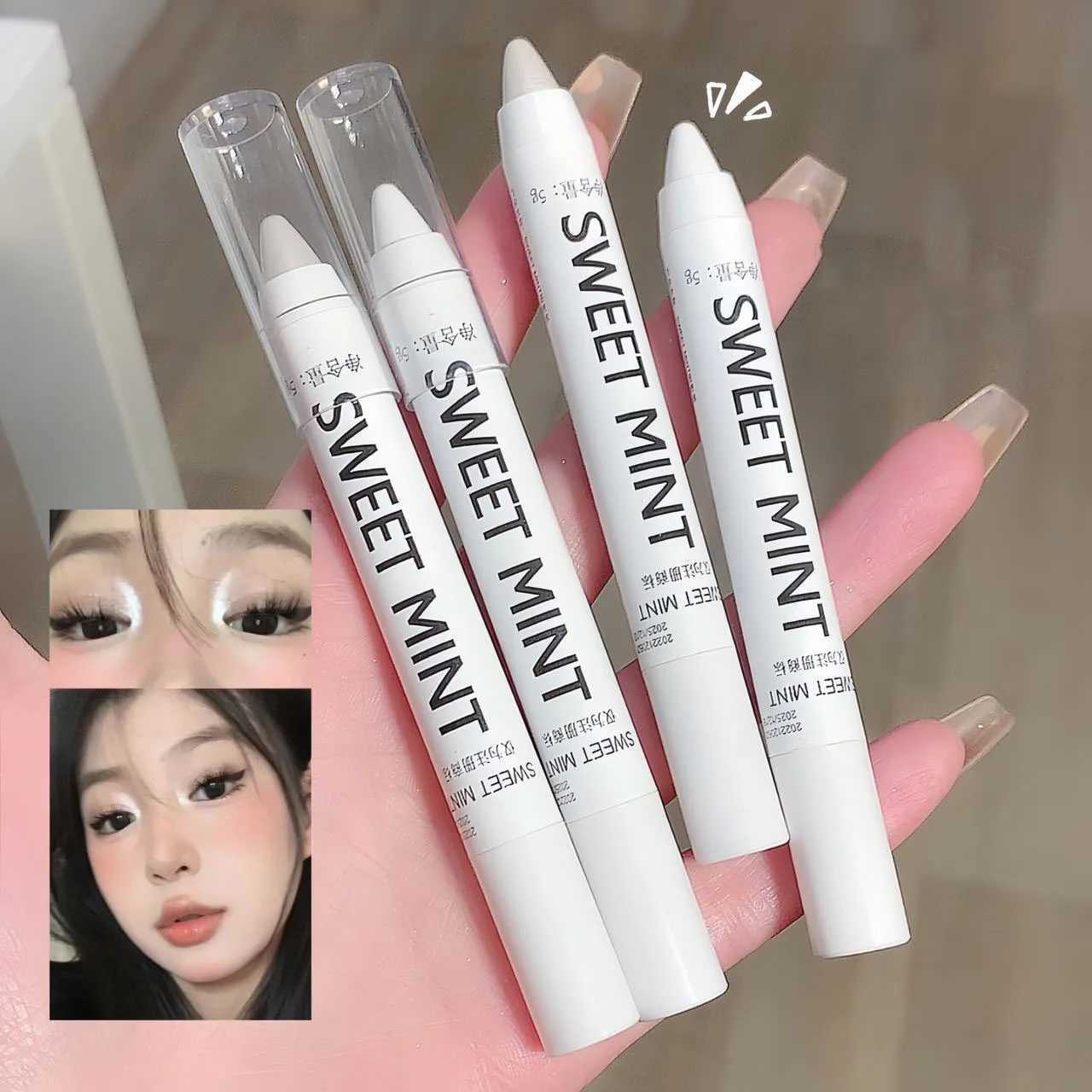 White Eyeliner Multicolour Shiny Glitter Eyeshadow Pencils Eye Tip Brightening Waterproof High-gloss Silkworm Pen Eye Makeup Y240813