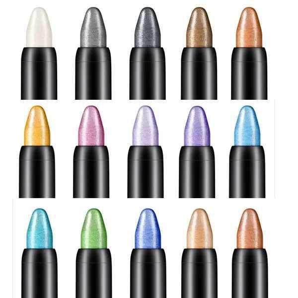16 Color Pearl Eyeshadow Pencil Eyeliner Highlighter Stick Eyeliner Glue New Product Cosmeticos Y240813