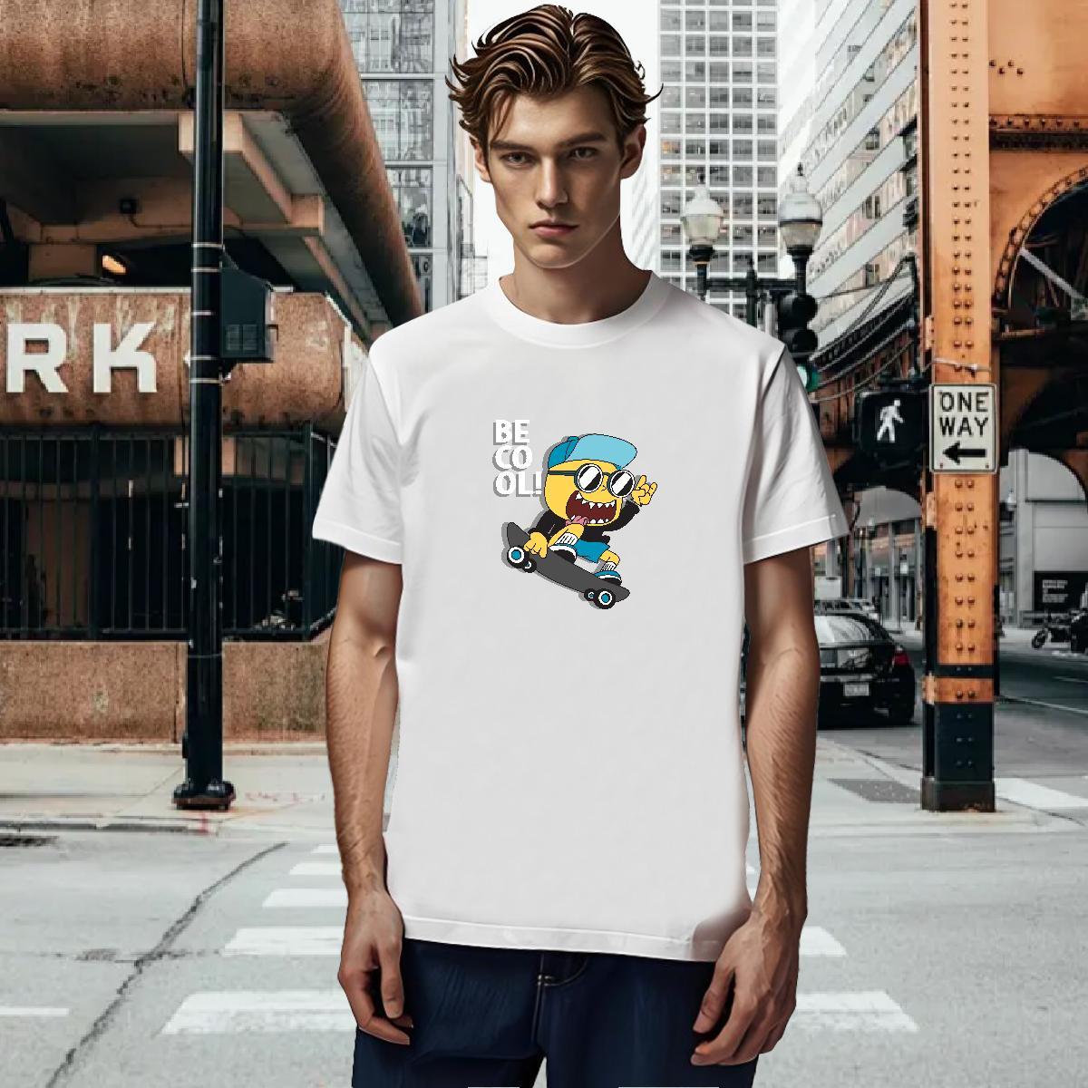 T shirt 100% Cotton 230g role Anime Printing Street Breathable Soft Cartoon Printing L-4XL Couples T Shirts Fashion Comfortable Top Tees