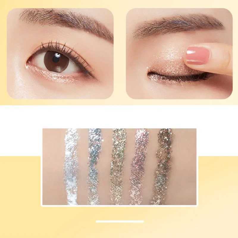 Professional Diamond Shiny Eye Liners Eyeshadow Waterproof Glitter Sequins Eyeliner Eye Shadow Y240813