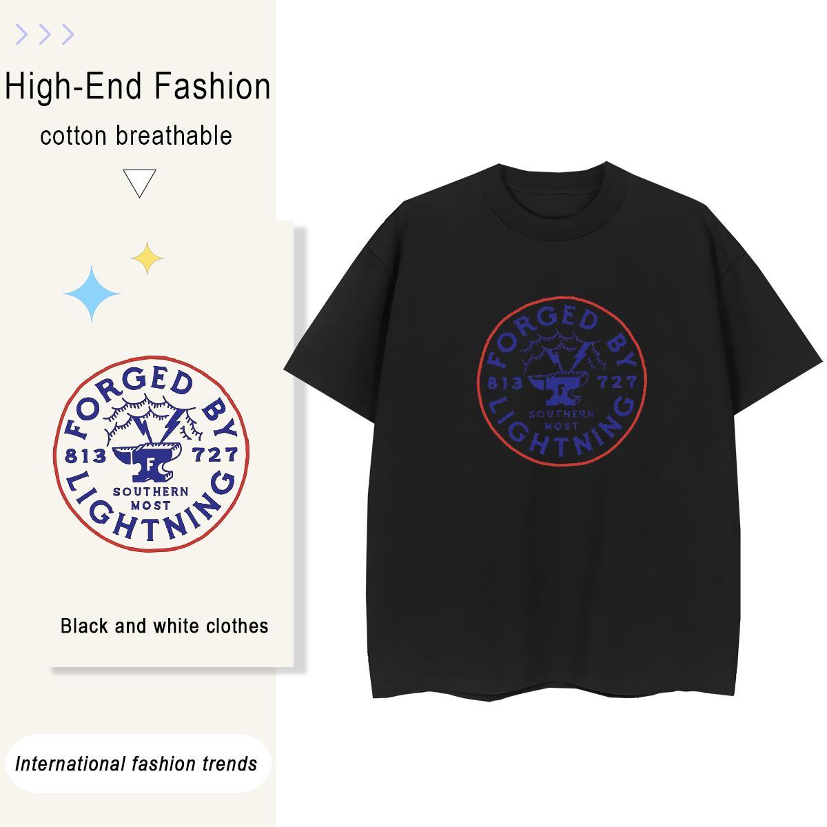 Cool Men Tees High Street Hip Hop 230g Pure Cotton Custom Printed O Neck Short Sleeves letter T-Shirts Fashion Design Polos