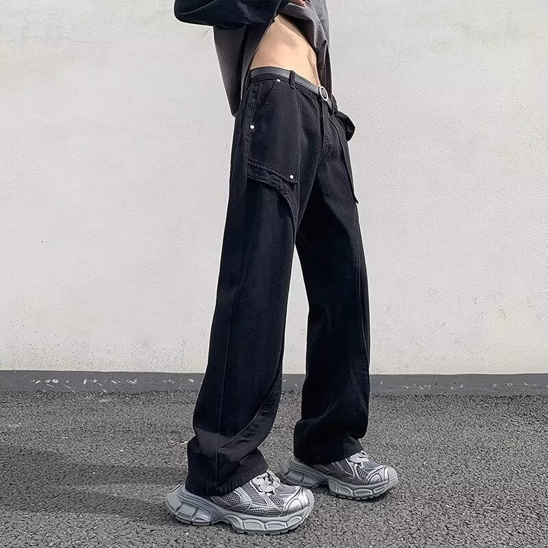 American summer jeans men's versatile design trendy fashion slim casual pants