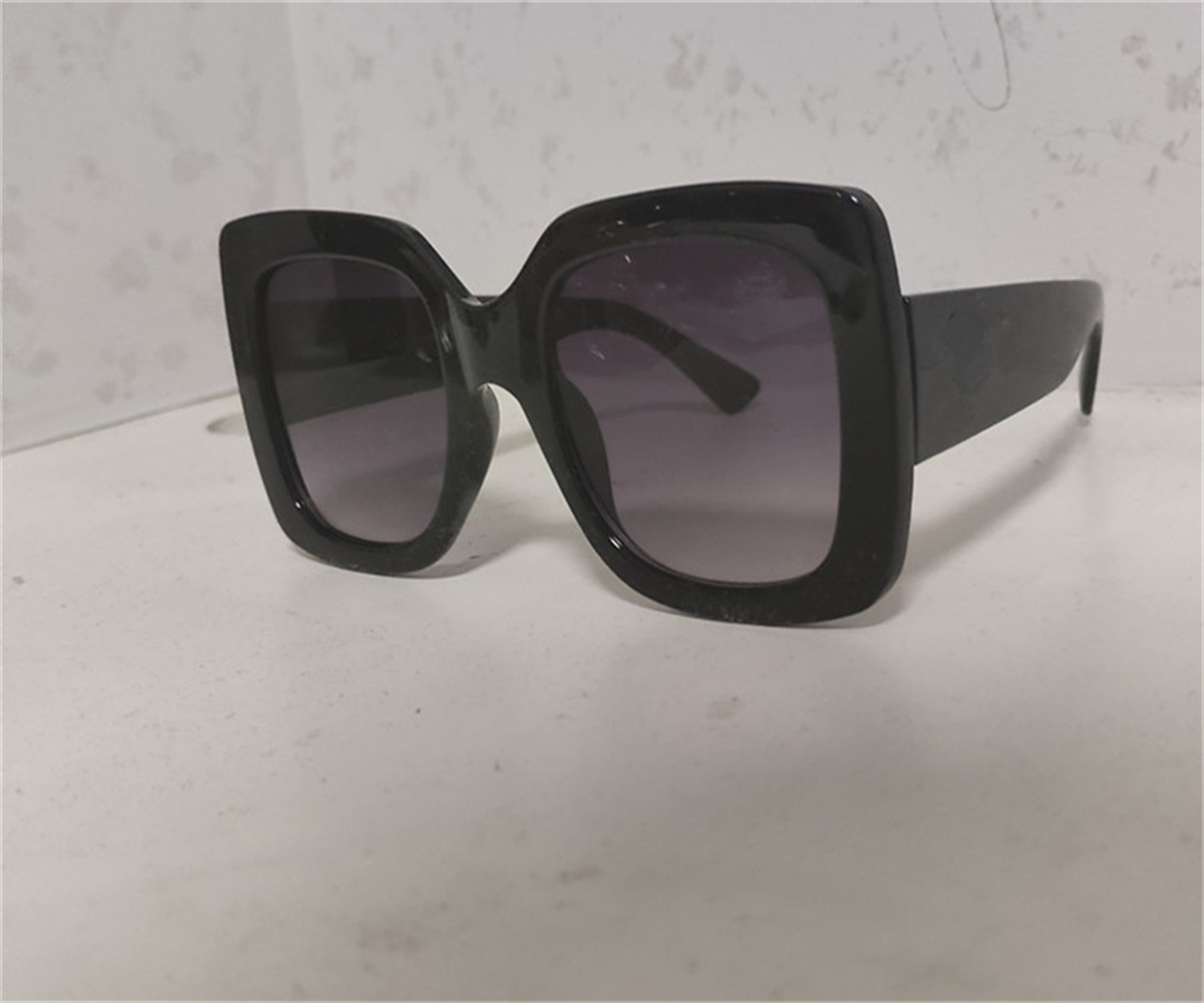 New Fashion Sunglasses Look Luxury Rectangle Sunglasses for Women Men Vintage 90's Square Shades Thick Frame Nude Sunnies Unisex Sunglasses with Box