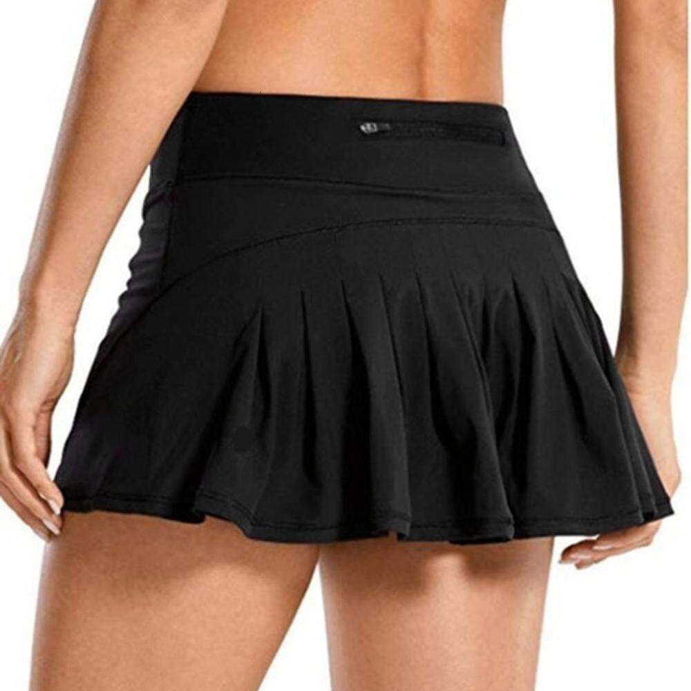 Sports Women Short 2 in 1 Yoga Shorts Side Fork Fiess Running Tennis Badminton Anti Exposure Skirt Gym Sportswear s Runng Badmton wear