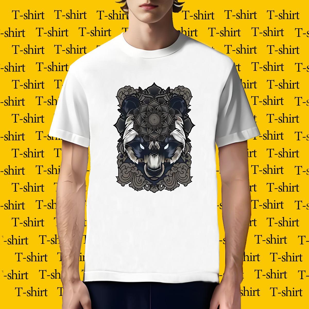 Classic Mens T Shirts wolf Round Neck Short Sleeve Sports Casual Custom Printing 100% Cotton 230g Men Tshirts Designer Clothings