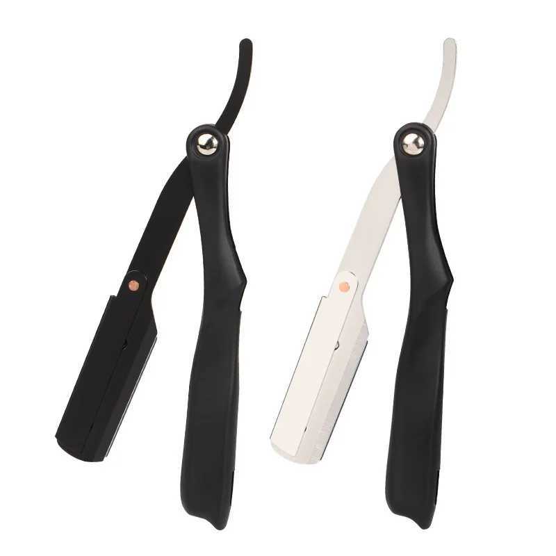 Manual Folding Razor Stainless Steel+ABS Mens Beard Knife Vintage Oil Head Shaver Barber Shop Beard And Facial Cleaning ToolsM240814