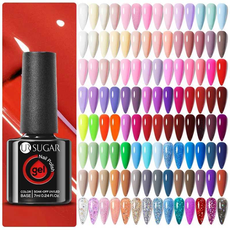 UR SUGAR 7ml Color Gel Nail Polish Spring Summer Semi Permanent Soak Off UV LED Gel Vernis Enamels Nail Supplies for Salon HomeM240814