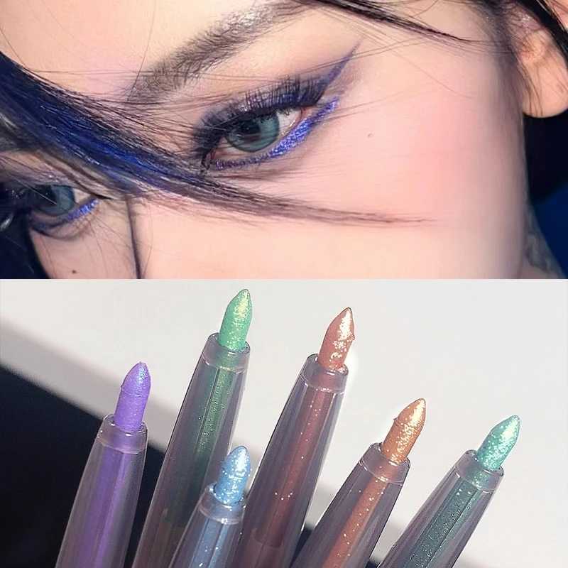 Shiny Chameleon Eyeliner Pencil Green Gold Purple Glitter Eye Shadow Lying Silkworm Pen Waterproof Beauty Cosmetics Women Makeup Y240813