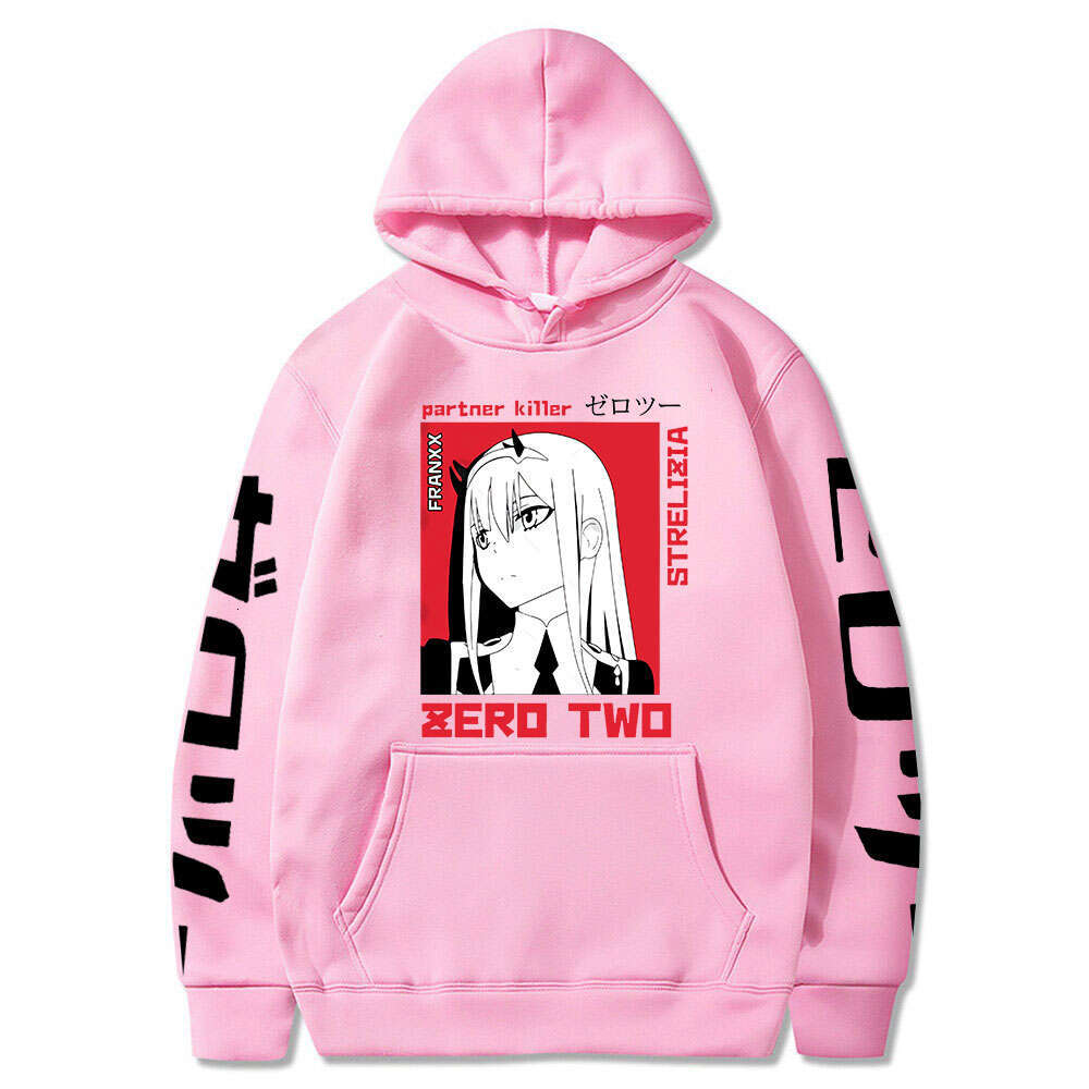 Anime Hot Darling In The Franxx Zero Two Kawaii Graphic Print Hooded Plus Size Hoodie Women Sweatshirts Haruku Streetwear