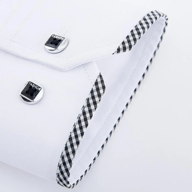 White Shirt for Men Long Sleeves Office Business Button-down Dress Shirts Casual Male Korean Fashion Slim Fit 5XL 6XL 7XL 8XL 240814