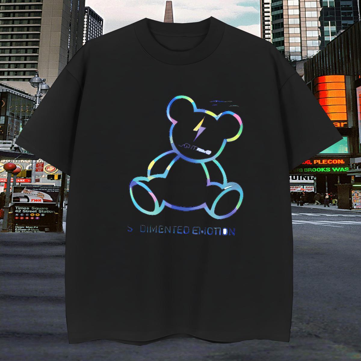 Mens T Shirts 230g 100% Cotton bear Street O Neck Short Sleeves Custom Anime Couples T Shirts Designer Fashion High Quality Clothings