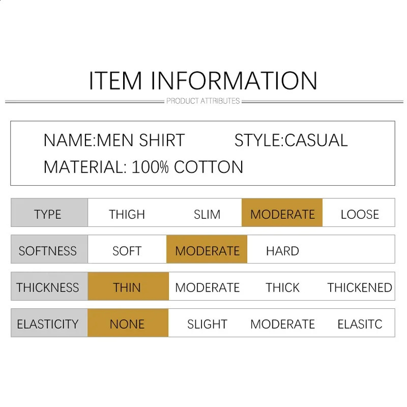 TFETTERS Autumn Long Sleeve Shirt Men 100% Cotton White Shirt Stand Collar Slim Fit Business Work Shirts for Men Plus Size 5XL 240814