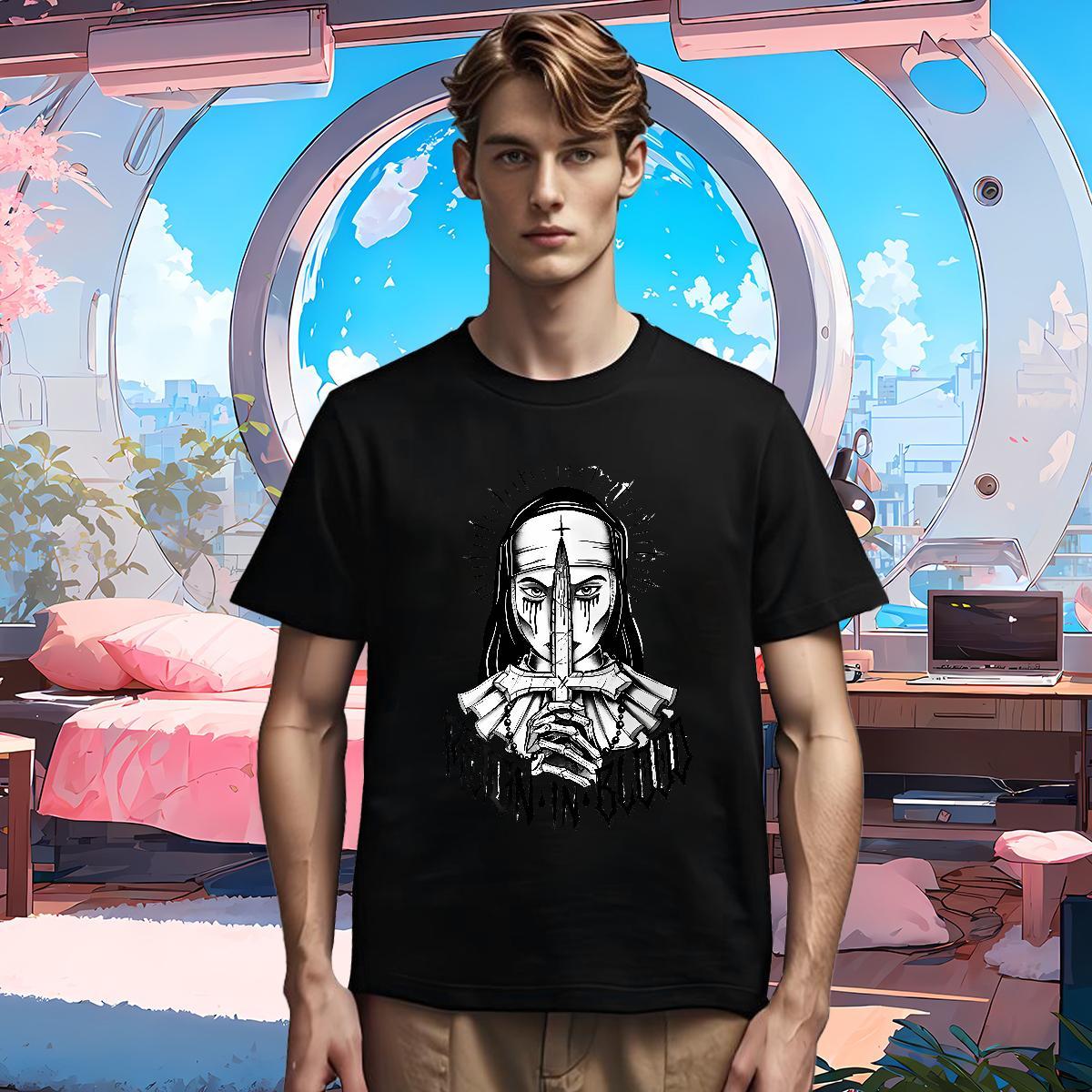 T Shirt For Man 230g Cotton cross Street Wear Round Neck Short Sleeve Custom Print Plus Size Men Clothes T-Shirt New Arrival High Quality Tops