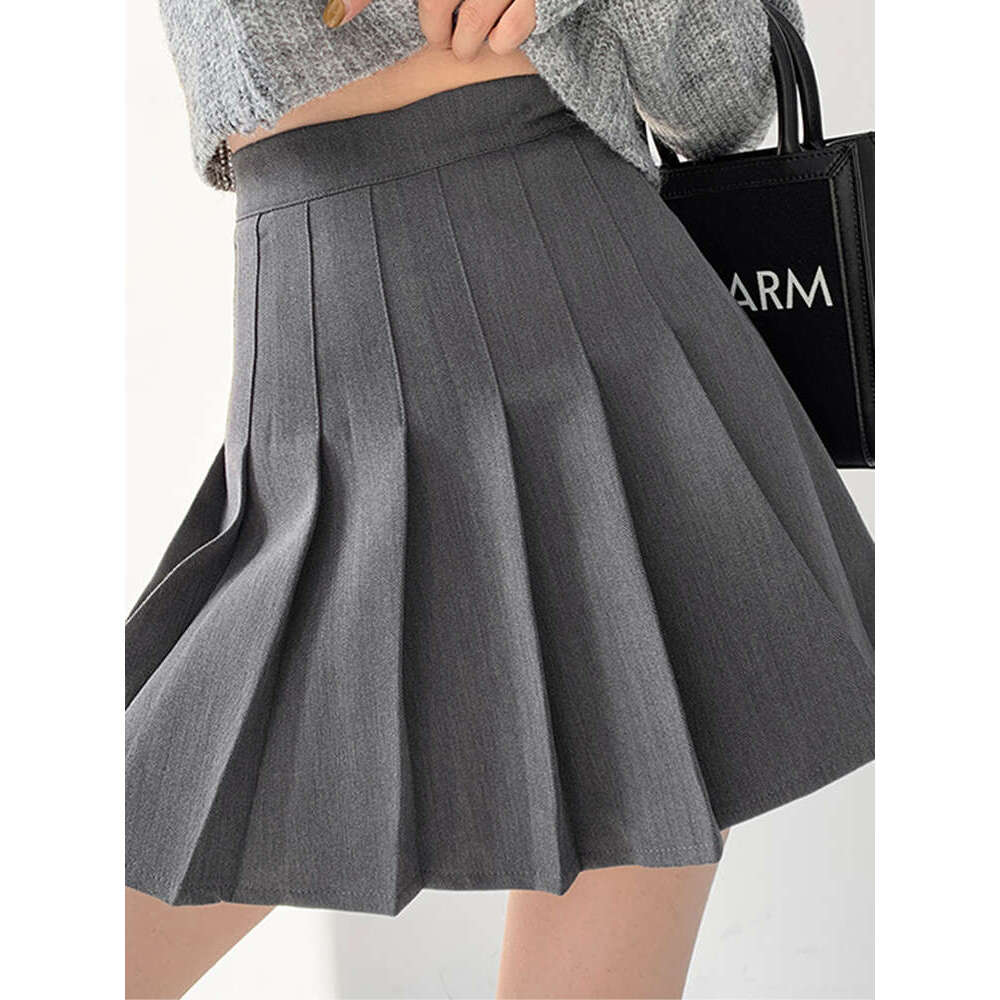 2024 Summer Women High Waist Pleated Skirt A-line Plaid Sexy Mini Preppy Uniform Tennis Skirts for Girls Black White s