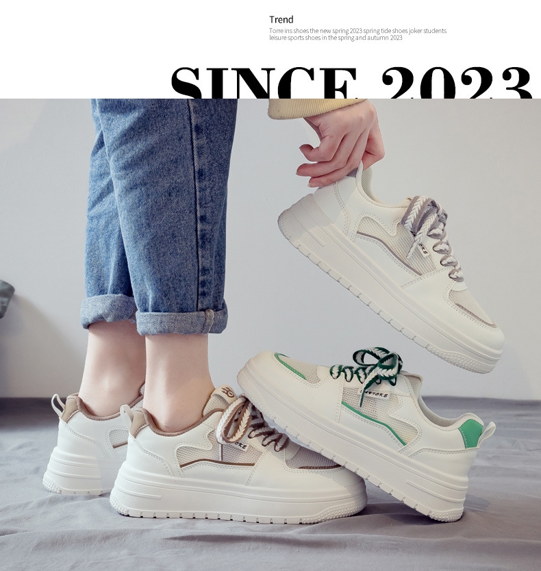New casual sports shoes with thick soles mesh hollow mesh shoes
