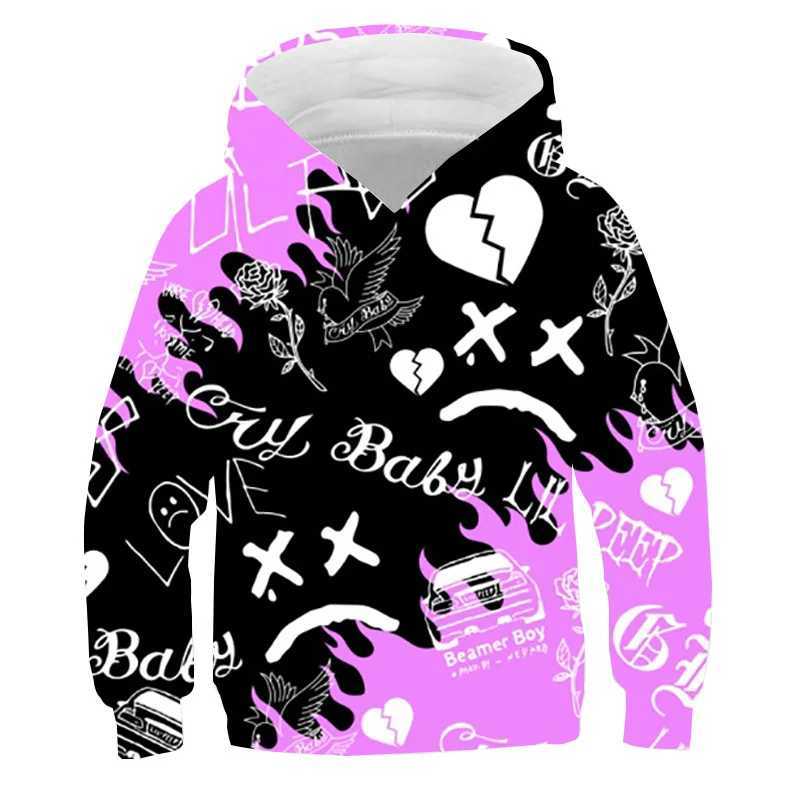 Funny 3D Lil Peep Hoodies Childrens Sweatshirt Boys Girls Streetwear Fashion Harajuku Hoodies Kids Pullover Boys Tops ClothingY240814