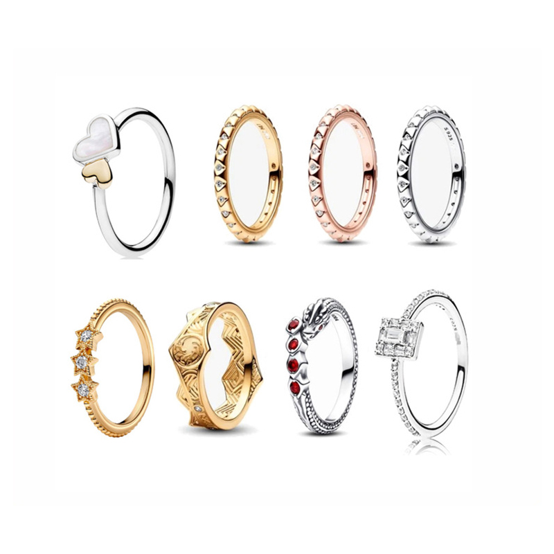 Authentic Rings Women S925 Sterling Silver For PAN Birthday Gift Christmas Wedding Birthday Gifts Jewelry R043