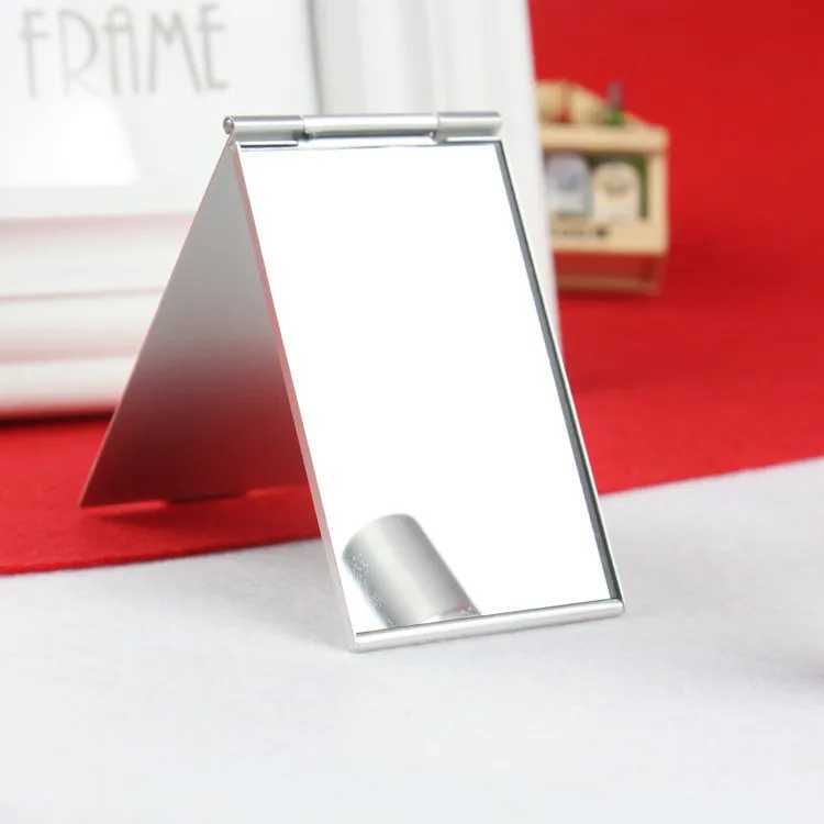 Aluminum folding mirror mini compact pocket mirror makeup stand portable small mirror vanity foldable makeup tool W240813