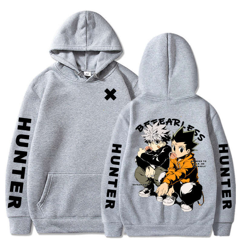 Hunter X Japan Anime Men Women Hoodies Killua Zoldyck Gon Haruku Unisex Pullover Casual Plus Size Sweatshirt Streetwear