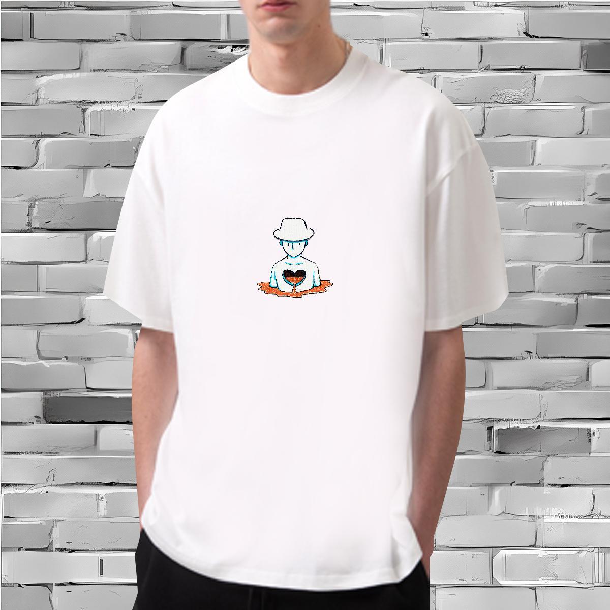 Popular portrait T Shirt For Man Sports Casual Men Tops Tees 100% Cotton 230g Fashion Designer Breathable DIY Logo Oversized Clothes