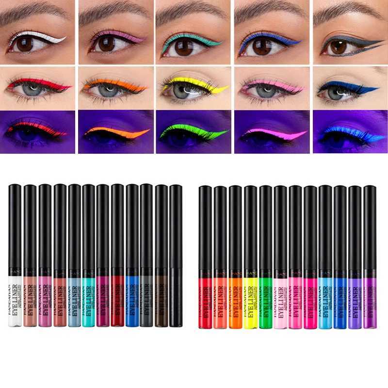HANDAIYAN 12 Color Matte Eyeliner Kit Makeup Waterproof Colorful UV Light Neon Eye Liner Pen Eye Make Up Cosmetics Eyeliners Set Y240813