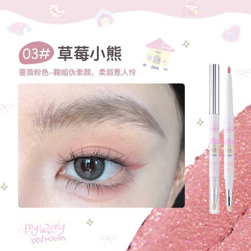 FLORTTE Eyeliner Gel Pen Double Head Silkworm Shadow Eye Shadow Pencil Set for Women Waterline Waterproof Smudge Proof Y240813