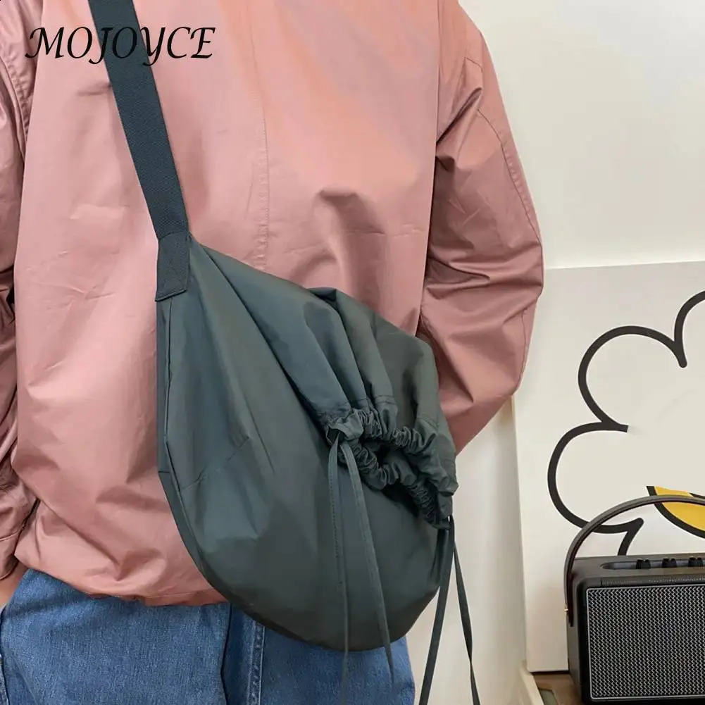 Drawstring Pillow Crossbody Bag Women Composite Shoulder Large Capacity Scratch Resistant Fashion Ladies Shopping Leisure 240814