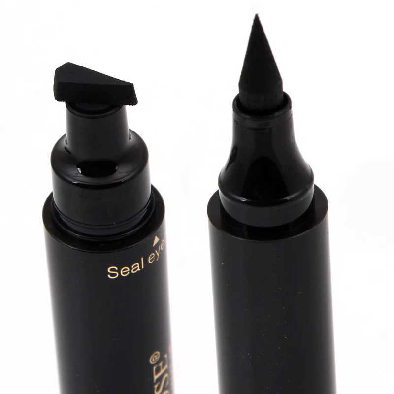 Miss Rose Brand Makeup Liquid Eyeliner Pencil Quick Dry Waterproof Eye Liner Black Color With Eye Wing Stamp Eye Pencil #250047 Y240813